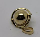 Genuine New Belcher 14mm 9ct Yellow, Rose or White Gold Ball Drop Pendant