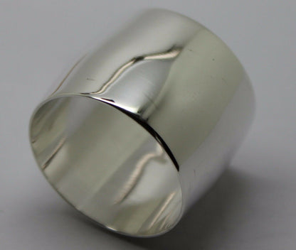 Genuine Size P1/2 Sterling Silver Solid 16mm Extra Wide Band Ring