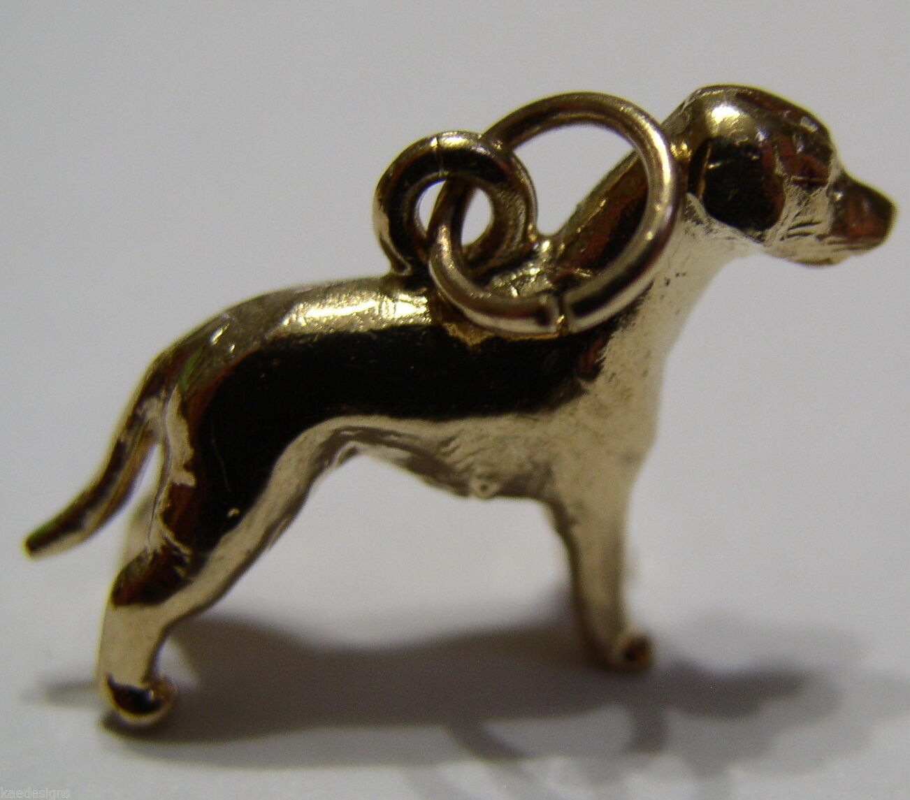 Kaedesigns, New 3D 9ct 375 Yellow Or Rose Or White Gold Dog Charm Or Pendant