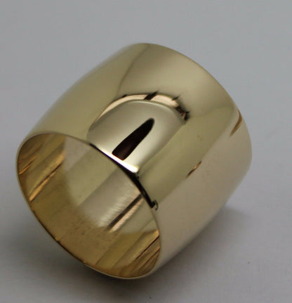 Size T Genuine Huge Genuine 9K 9ct Yellow, Rose or White Gold Full Solid 15mm Extra Wide Band Ring