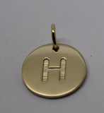 Kaedesigns, Genuine 375 9ct Yellow Or Rose Or White Gold 375 Initial Pendant H
