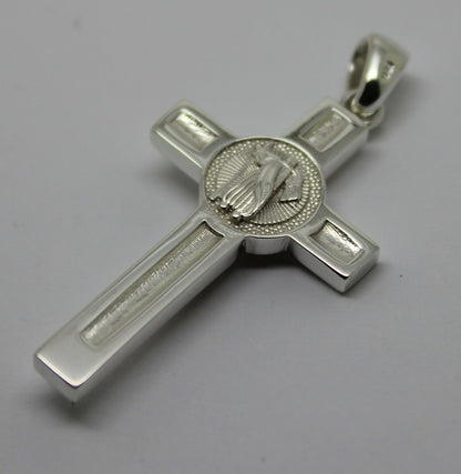 Solid New Genuine Sterling Silver 925 Crucifix Cross Pendant