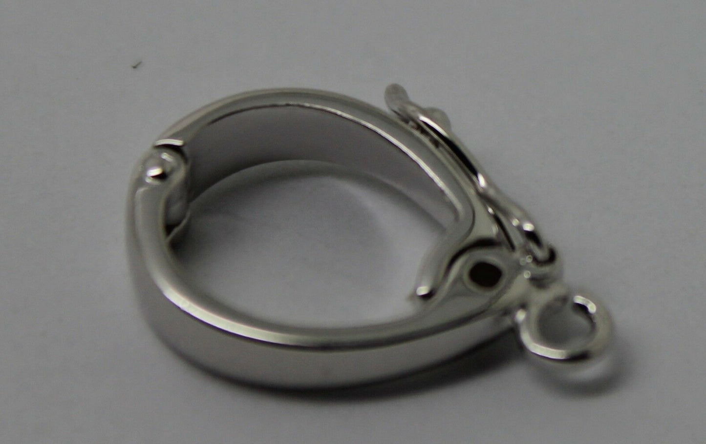 Sterling Silver 925 15mm Enhancer Bail Clasp jump ring & safety latch