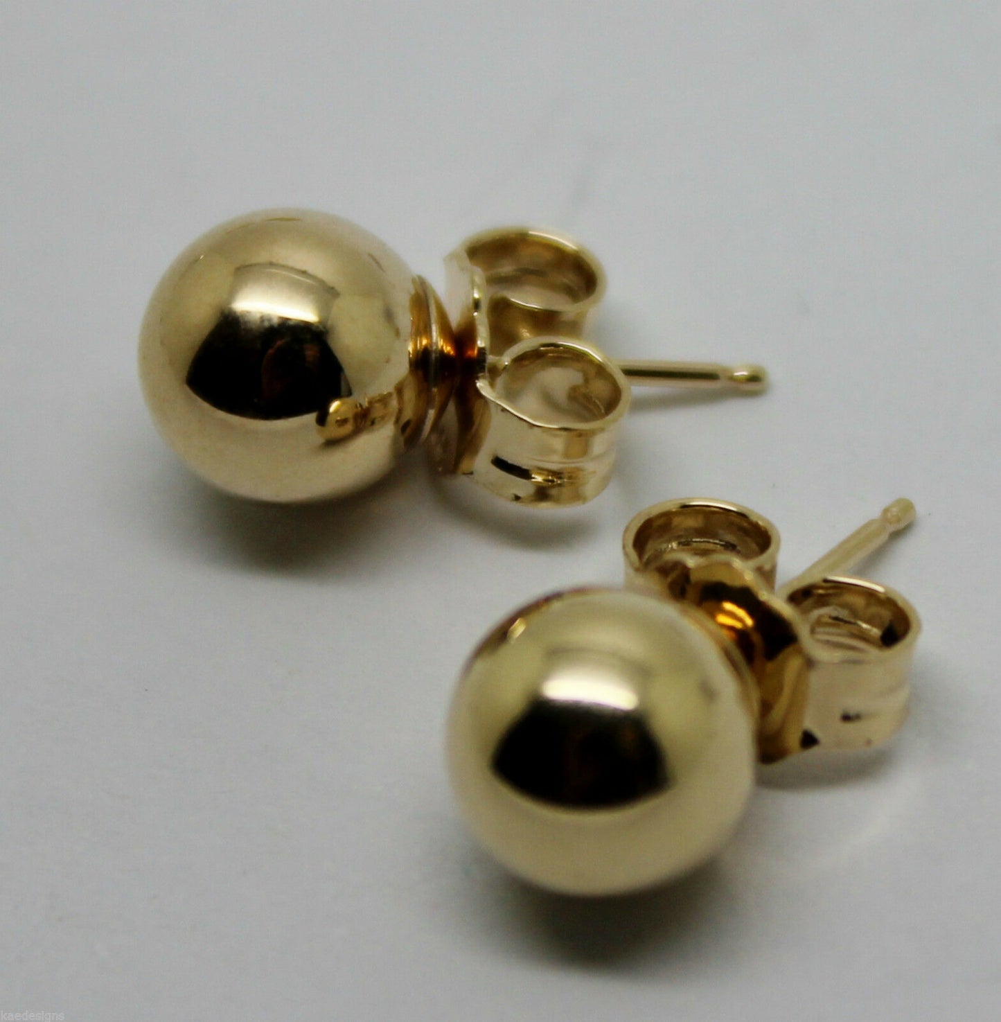 New Kaedesigns Genuine 14ct Solid Yellow Gold 5mm Stud Ball Earrings