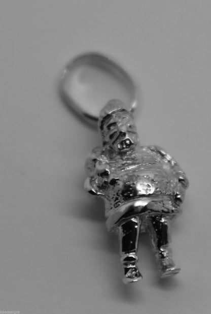 Sterling Silver Christmas Santa Claus Charm Or Pendant