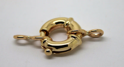 Genuine 9ct 9k 375 Large Yellow Gold Bolt Ring Clasp With Figure 8 Ends 11mm, 13mm, 15mm, 18mm or 20mm