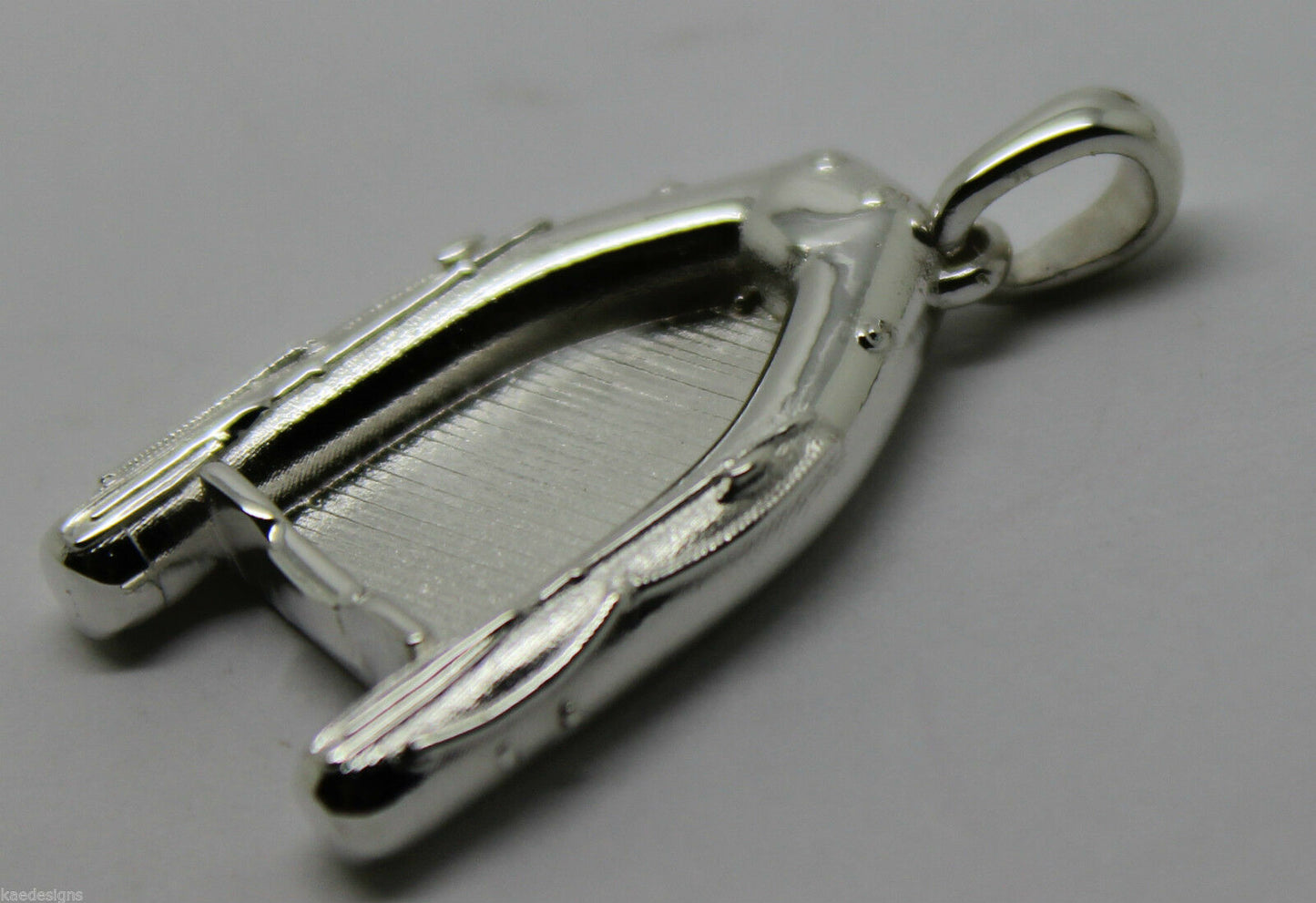 Sterling Silver Solid 925 Dinghy Raft Small Boat Pendant