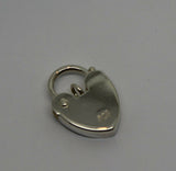 Small 11mm Sterling Silver Screw Heart Pendant Padlock