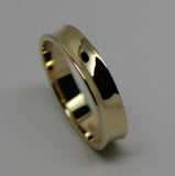 Kaedesigns New Genuine Full Solid 9ct 9k Yellow, Rose or White Gold Concave Dome Ring