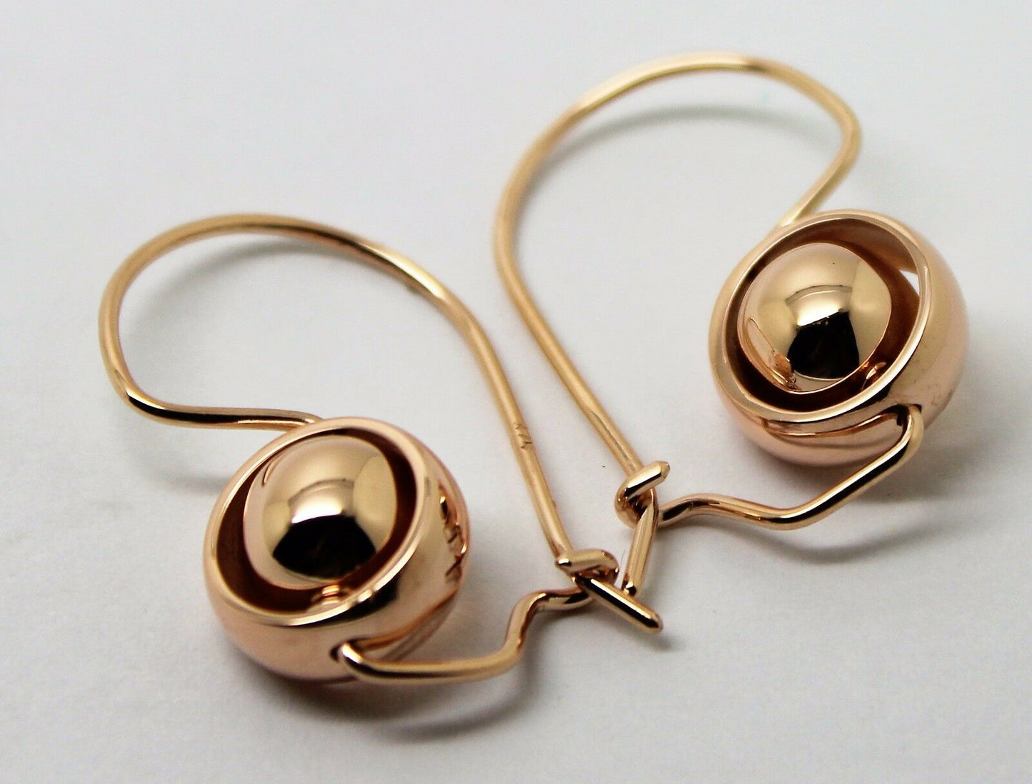 Kaedesigns New Genuine 9ct 9Kt Yellow, Rose or White Gold Spinning Belcher Ball Earrings