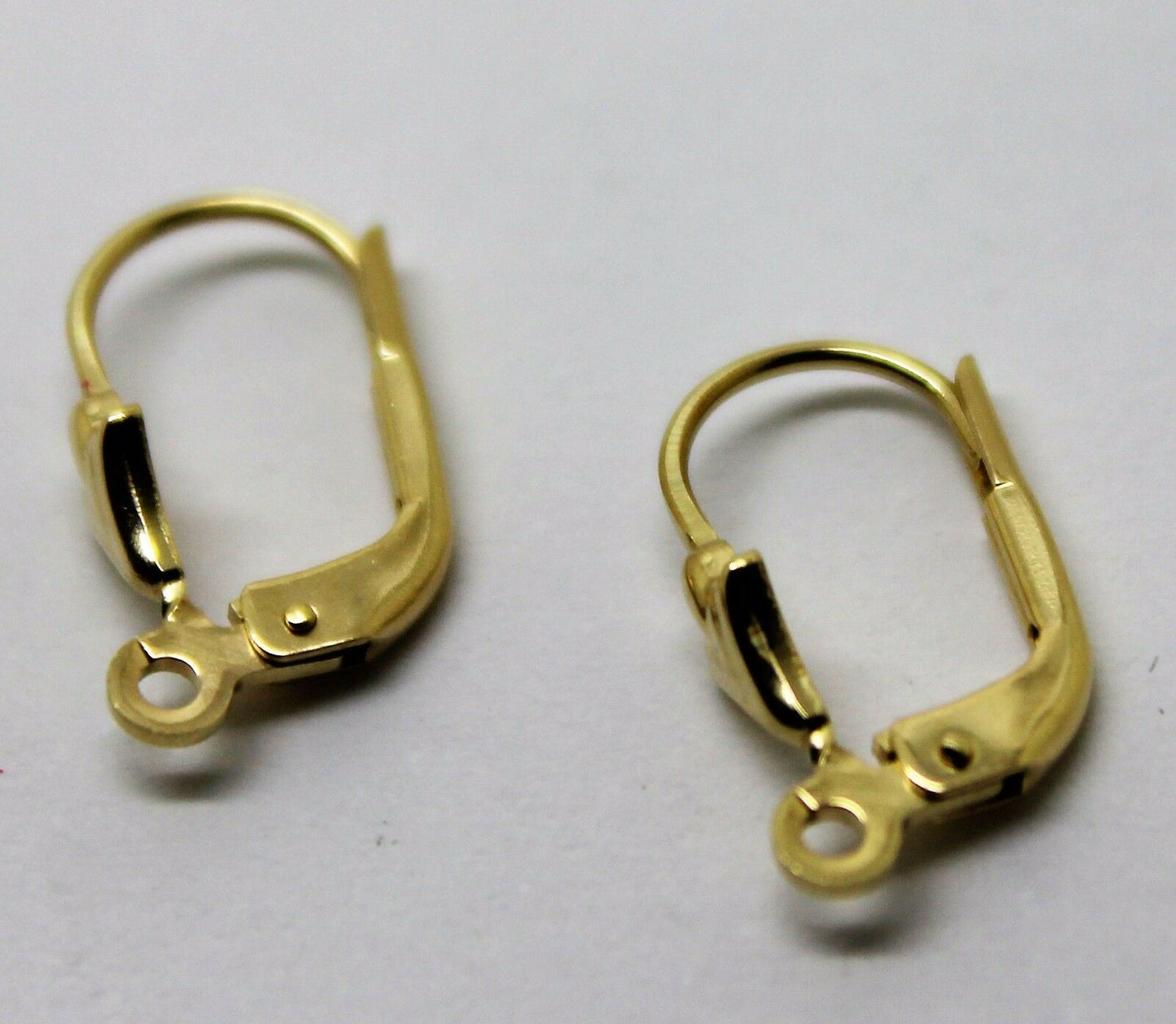 Genuine New 9ct Yellow Gold 375 14mm Continental Earclip Clip Hooks