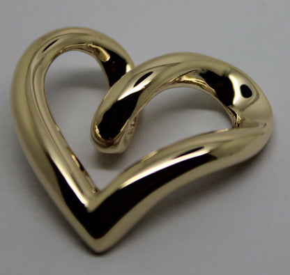 Kaedesigns New Full Solid 9ct 9K Genuine Yellow, Rose Or White Gold Heart Pendant 261