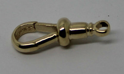 9ct Solid Yellow, Rose or White Gold 375 Albert Swivel Clasp 19mm Size