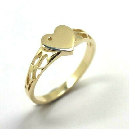 Size N Genuine 9ct Yellow Gold Birthstone Signet Ring (Choose your Birthstone)