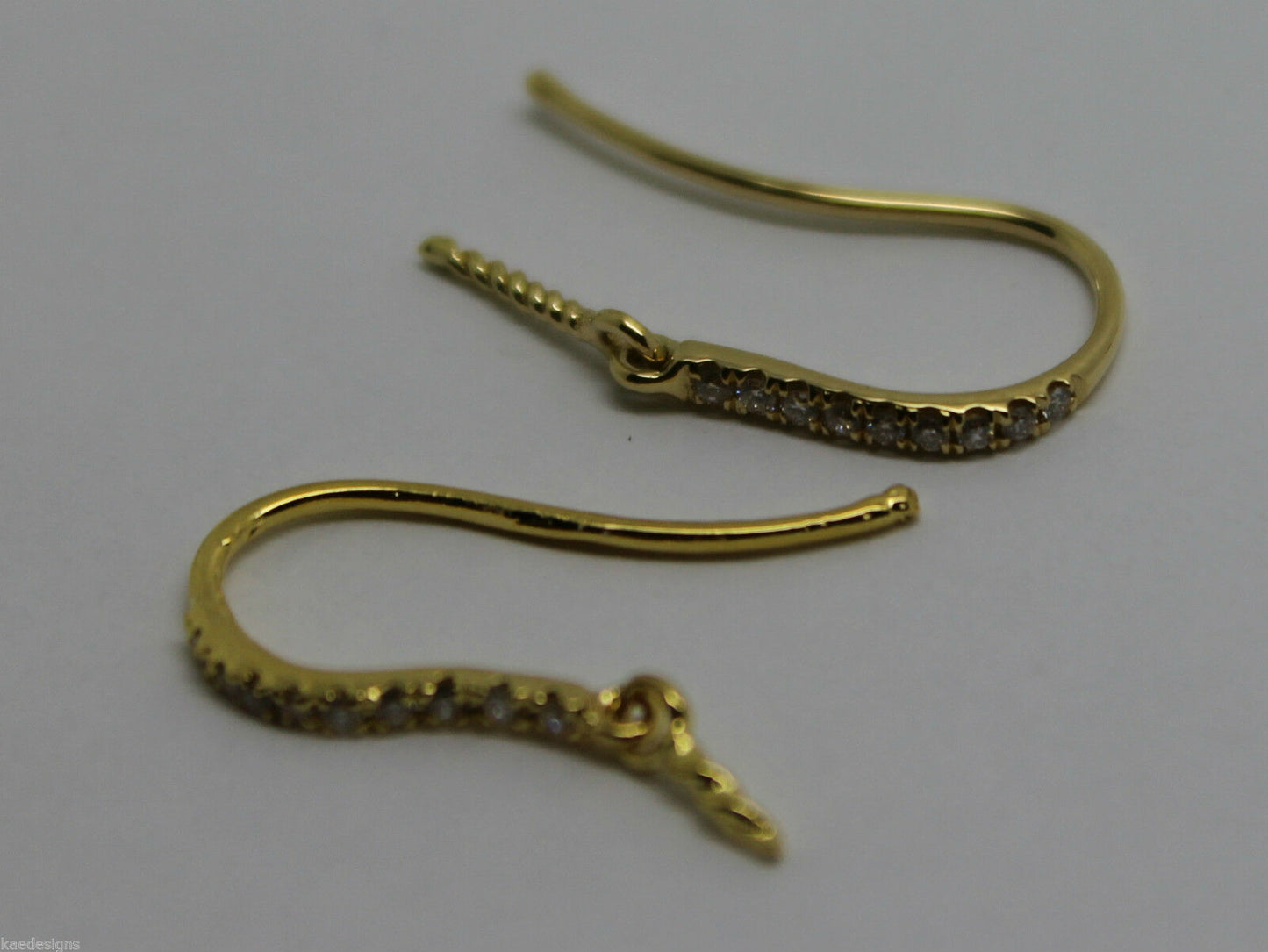 Kaedesigns, Genuine 18ct Yellow / Rose / White GOLD 18 x Diamond Earring Hooks