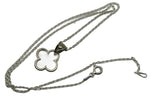 Sterling Silver 925 40cm Necklace & Small Four Leaf Clover Pendant + Chain