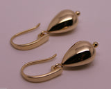 Kaedesigns Genuine New 9ct 9kt Solid Yellow, Rose or White Gold Tear Drop Hook Earrings