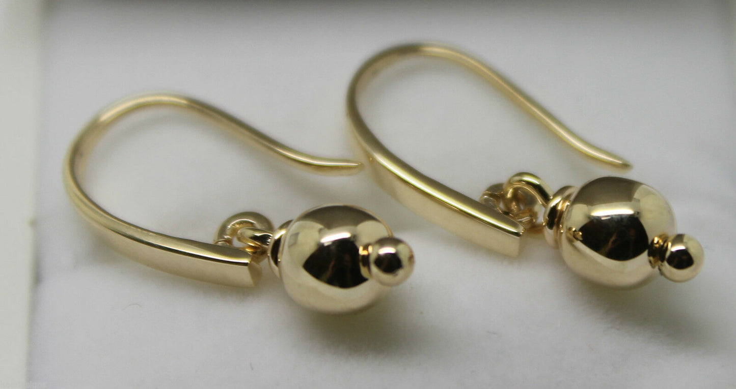 Kaedesigns, Genuine 9ct 9k Yellow Or Rose Or White Gold 6mm Ball Drop Earrings