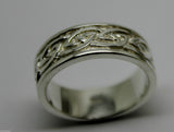 Size N New Genuine Sterling Silver Solid Celtic Weave Ring