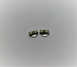 Genuine 10ct White Gold Butterfly Backs One Pair * Free Post In Oz