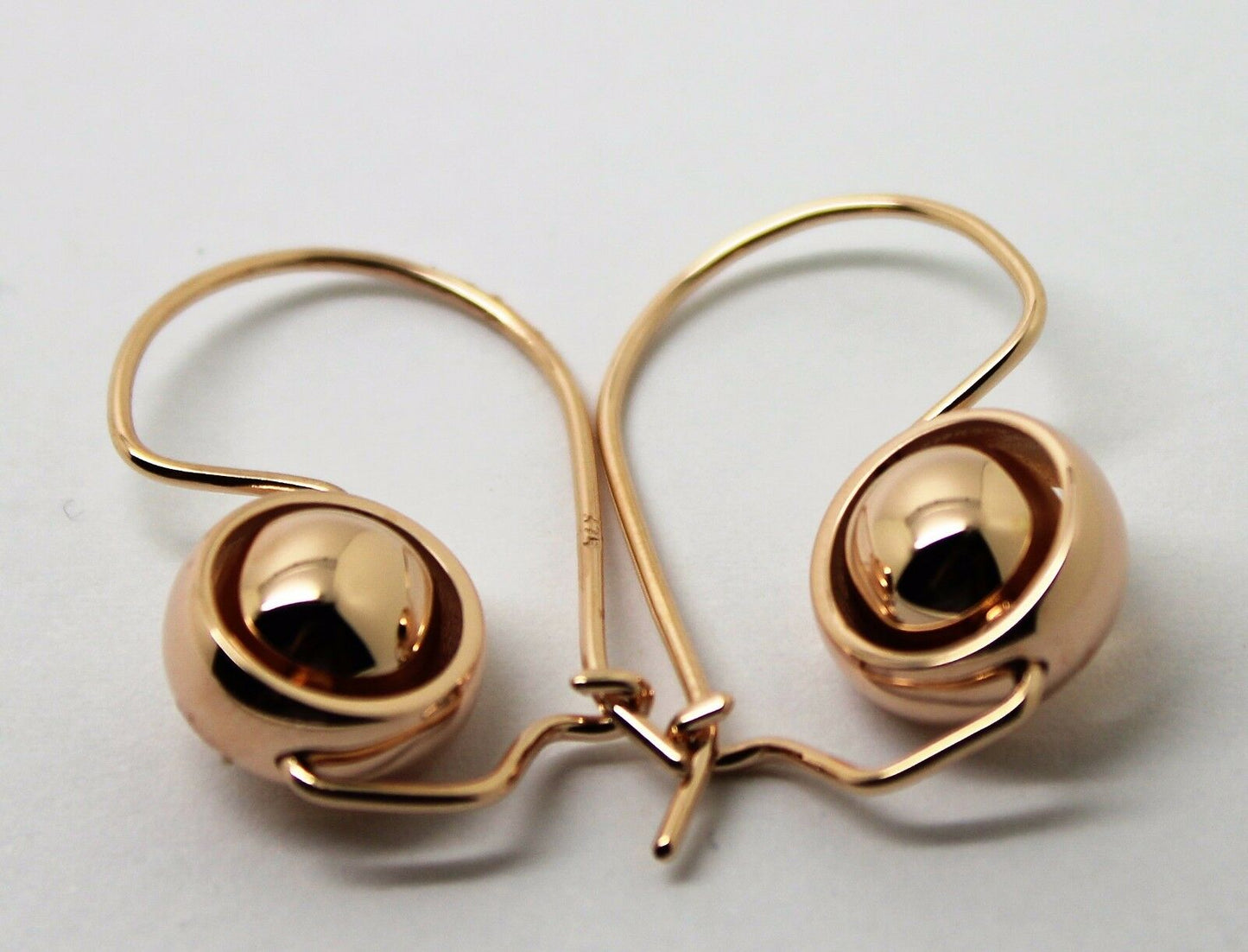 Kaedesigns New Genuine 9ct 9Kt Yellow, Rose or White Gold Spinning Belcher Ball Earrings