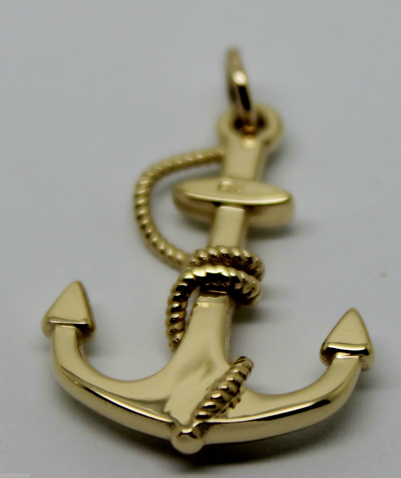 Genuine, Kaedesigns 9ct 9kt Yellow, Rose or White Gold Large Solid Anchor Boat Pendant / Charm