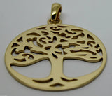 Heavy Solid 9ct Yellow Or Rose Or White Gold Large Tree Of Life Large Pendant