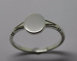 Kaedesigns New Size R Solid Sterling Silver 925 Oval Signet Ring