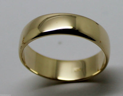 6mm Genuine Solid 9ct 9k Yellow Gold Wedding Band Ring Size N/7 To Z+4/15