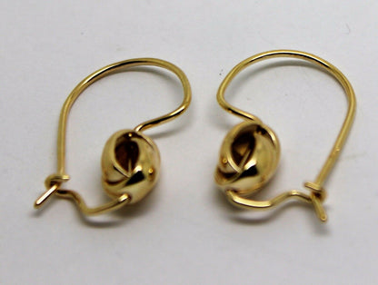 Genuine 9k 9ct Yellow, Rose or White Gold Spinning Oval Belcher Earrings