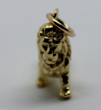 Kaedesigns, Heavy 3D 9ct Yellow Or Rose Or White Gold Lion Charm Or Pendant