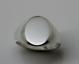 Genuine New Size M Sterling Silver 925 Solid Heavy Signet Ring
