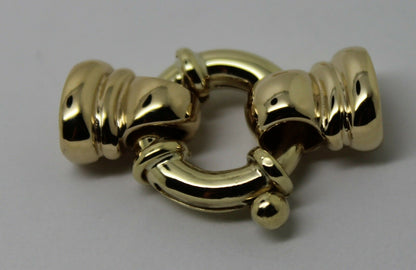 Kaedesigns, New 14mm Genuine 9ct 375 Large Yellow, Rose or White Gold Bolt Ring Clasp With Ends