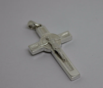 Solid New Genuine Sterling Silver 925 Crucifix Cross Pendant