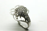 18ct Four Leaf Clover Cubic Zircon White Gold Dress Ring*Free Express Post In Oz