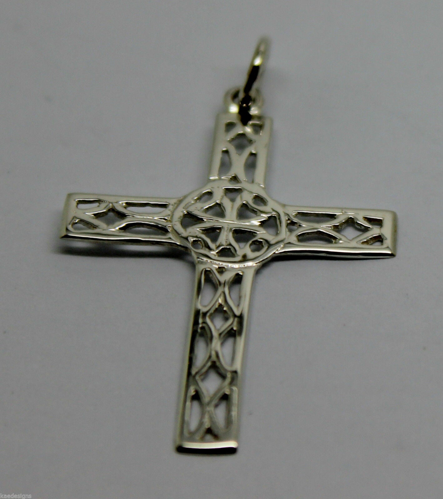 Kaedesigns Genuine Sterling Silver 925 Delicate Filigree Celtic Cross Pendant