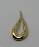 Kaedesigns Genuine 9ct Yellow or Rose or White Gold 375 Large Tear Drop Pendant