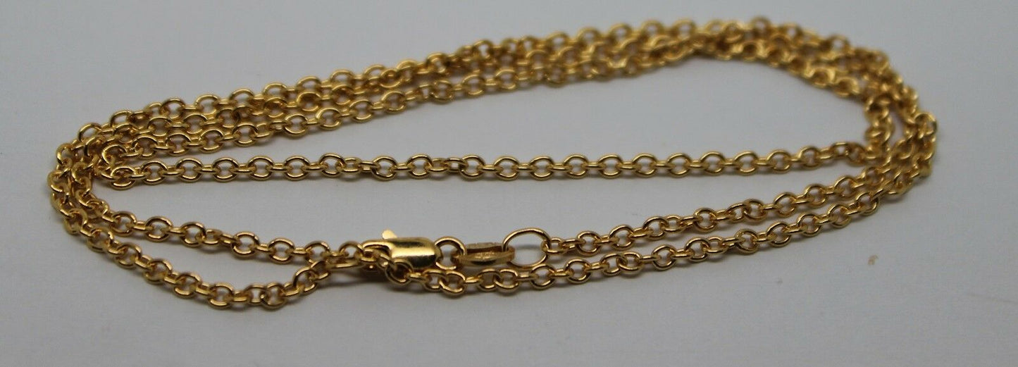 9ct Yellow Gold Belcher Cable Chain Necklace 46cm 3.53grams