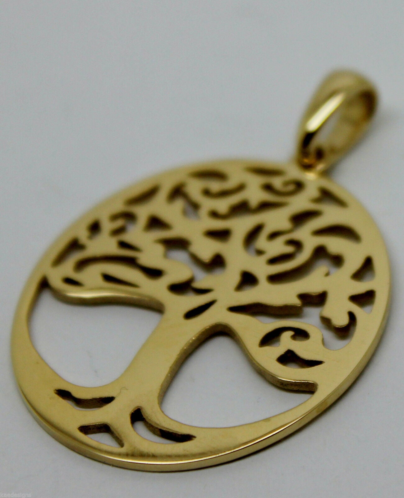 Genuine Heavy Solid 9ct Yellow Or Rose Or White Gold Tree Of Life Large Pendant