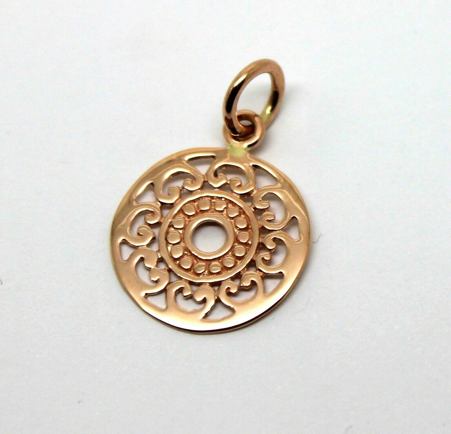 Kaedesigns Genuine New Genuine 9ct Yellow, Rose or White Gold Circle Filigree Pendant