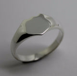 Kaedesigns New 925 Solid Genuine Large Mens Sterling Silver Shield Signet Ring