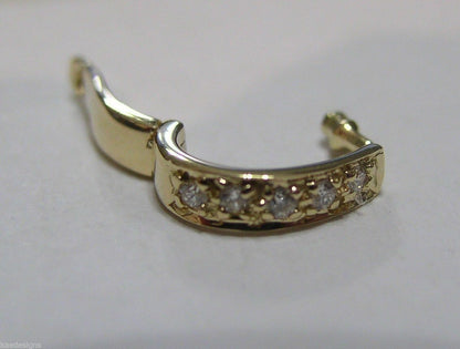 Genuine 18ct White Or Yellow Gold Diamond 10mm Enhancer Bail Clasp