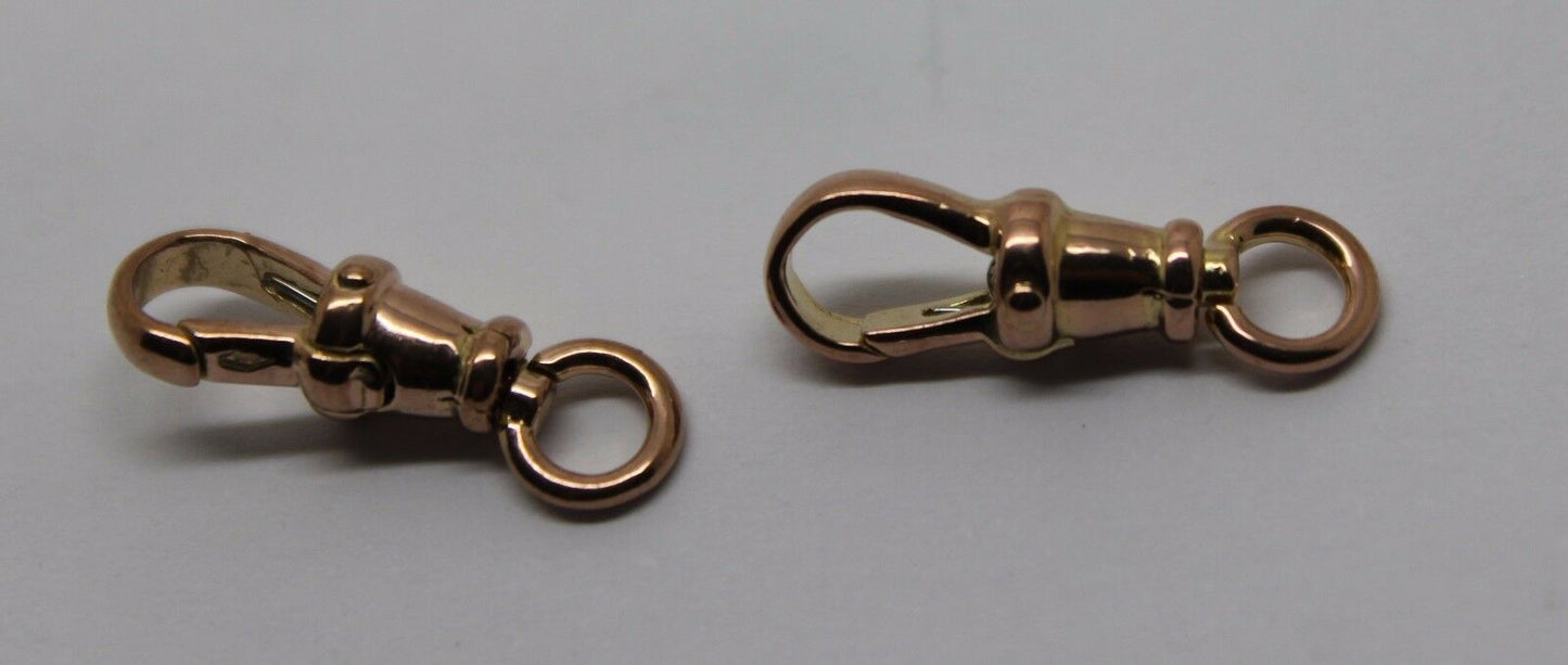 Genuine 9ct 9k Solid 2 X  Rose Gold Albert Swivel Clasp 19mm Size