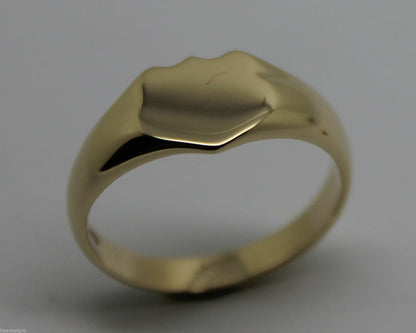 Genuine Heavy 375 Solid 9ct 9k White Or Rose Or Yellow Gold Shield Signet Ring