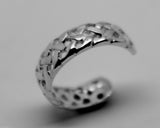 Genuine Solid 9ct Yellow or Rose or White Gold or Sterling Silver Weave Toe Ring  264