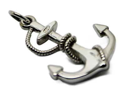 Kaedesigns New Large Sterling Silver Solid Anchor Boat Pendant / Charm