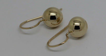 Kaedesigns New 9ct Solid Yellow, Rose Or White Gold 10mm Half Plain Ball Earrings