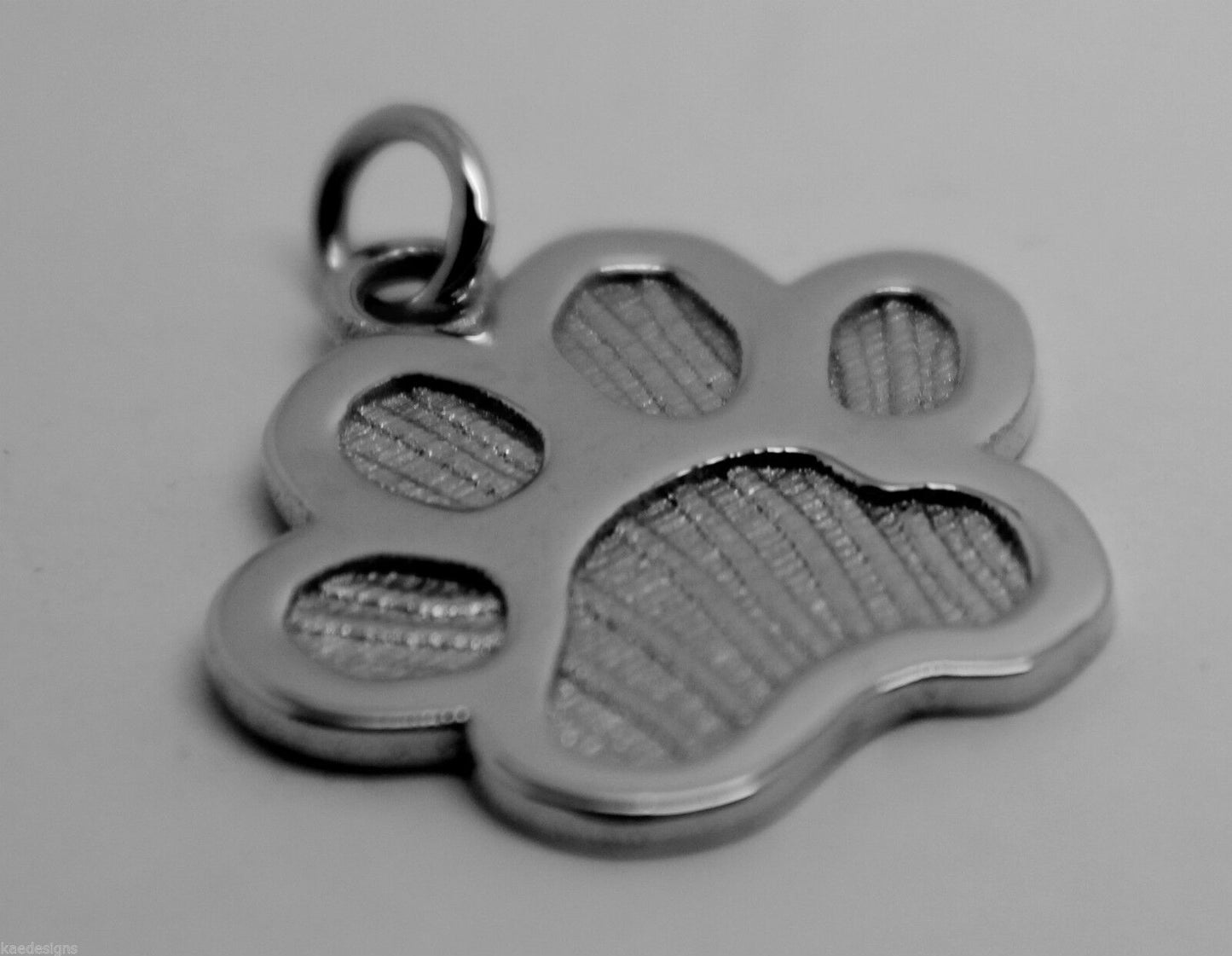 Kaedesigns, Large 9ct Yellow or Rose or White Gold charm Dog Animal PAW Pendant