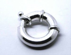 Genuine Large 20mm Sterling Silver 925 Bolt Ring Clasp