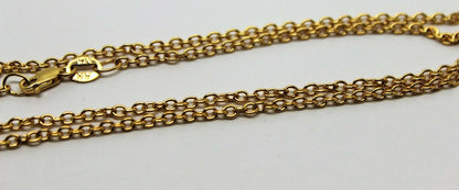 9ct Yellow Gold Belcher / Cable Chain Necklace 45cm 2.57grams